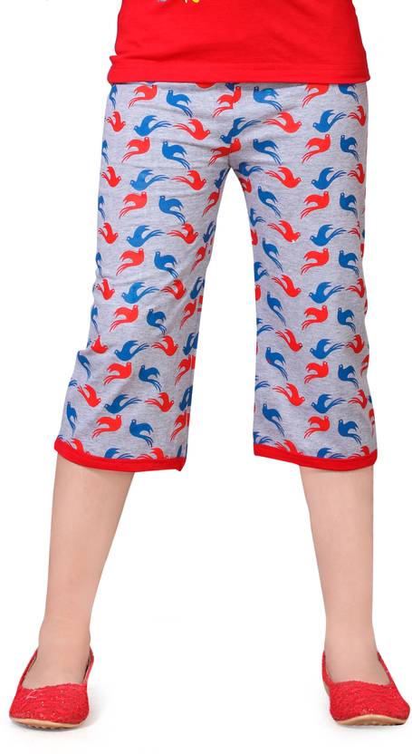 SINI MINI Capri For Girls Casual Printed Cotton Blend