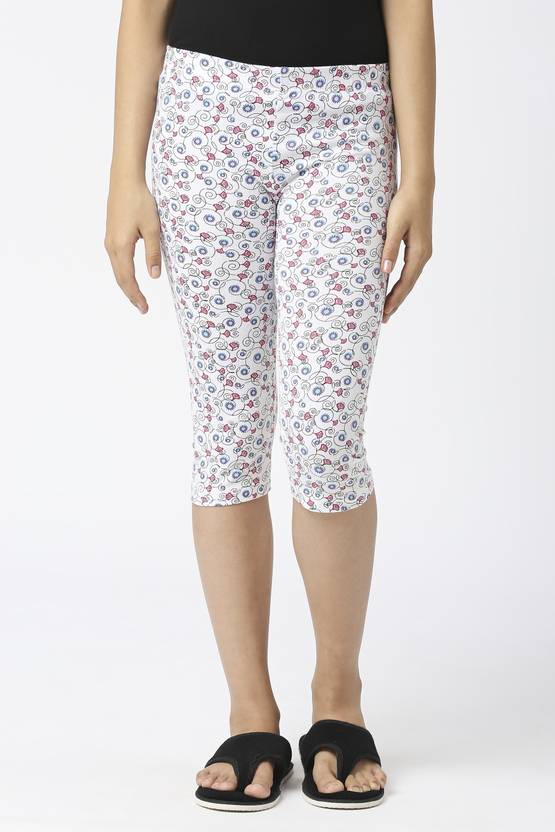 SINI MINI Capri For Girls Casual Printed Pure Cotton