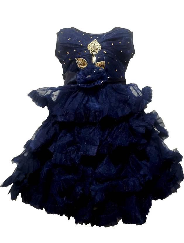 socho samjo Girls Midi/Knee Length Festive/Wedding Dress