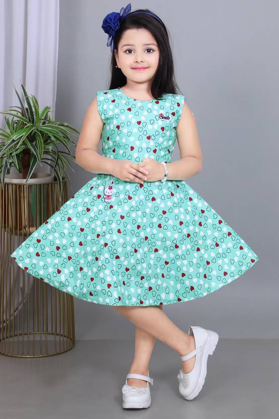 Bongprince Girls Midi/Knee Length Casual Dress