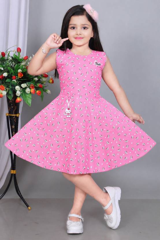 Bongprince Girls Midi/Knee Length Casual Dress