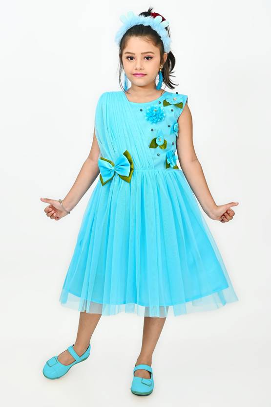 WILD EMPIRE Girls Midi/Knee Length Casual Dress