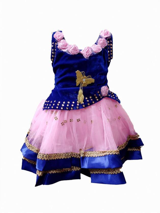 socho samjo Baby Girls Midi/Knee Length Festive/Wedding Dress