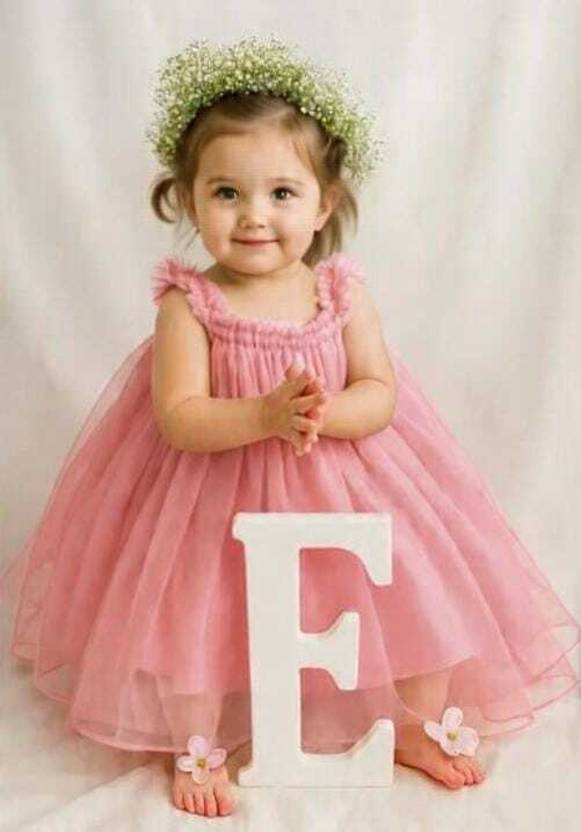 BM7STAR Baby Girls Midi/Knee Length Festive/Wedding Dress