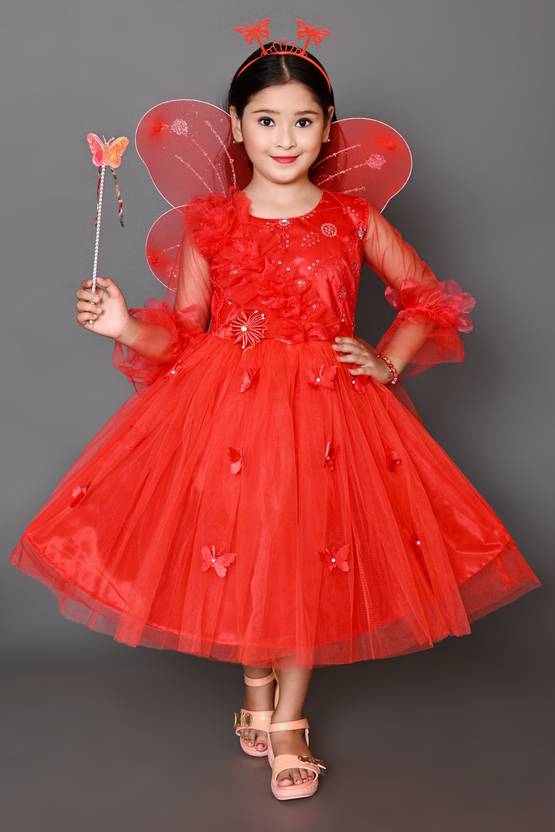 AQIFA Girls Below Knee Festive/Wedding Dress