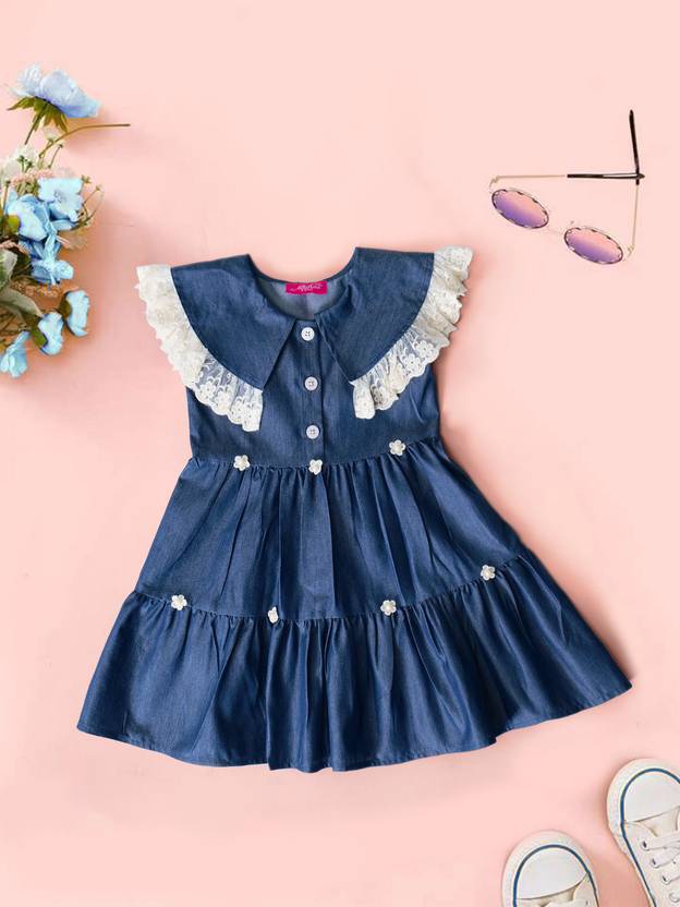 Pspeaches Girls Midi/Knee Length Festive/Wedding Dress