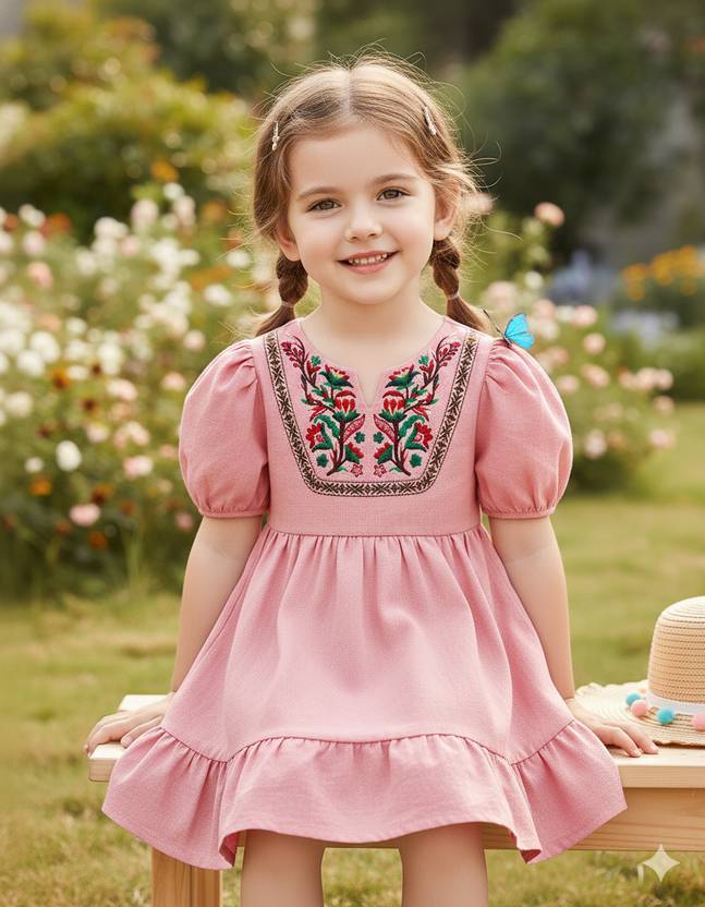 Twinkle Fashion Girls Below Knee Casual Dress