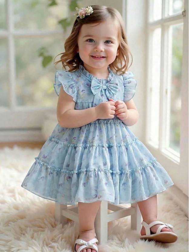 DHARMIKAAY TRENDZ Baby Girls Above Knee Party Dress