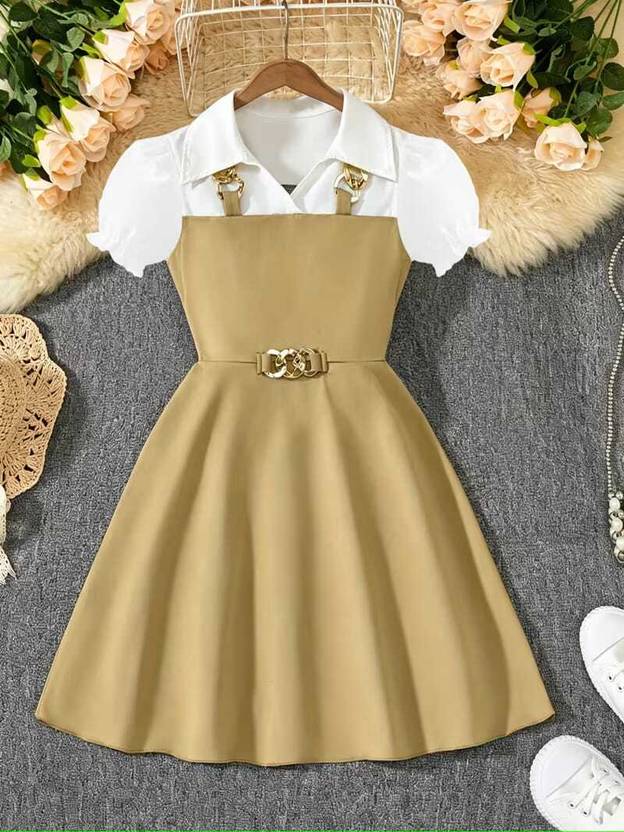 MRAKIBGARMENTS Girls Midi/Knee Length Party Dress