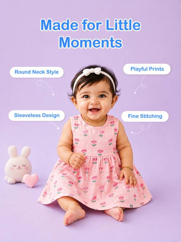 Kidbea Baby Girls Midi/Knee Length Casual Dress