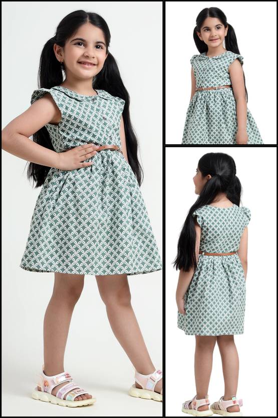 BLUSCAILE Indi Girls Midi/Knee Length Casual Dress