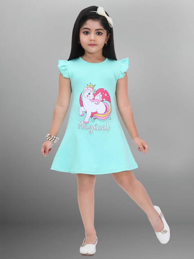 CUTE XII FASHION Girls Above Knee Casual Dress