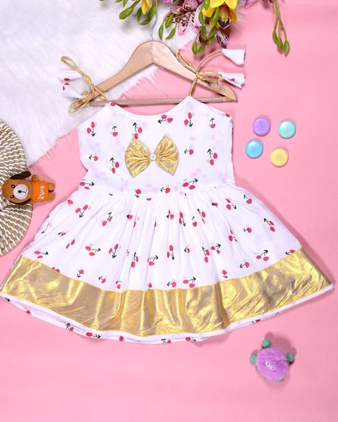 AFRINAFASHION Girls Midi/Knee Length Party Dress