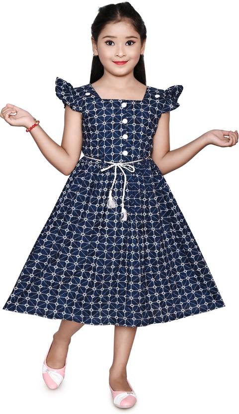 ASRASTORES Girls Below Knee Party Dress