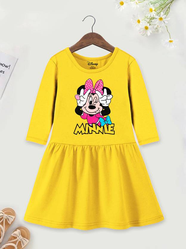 YK Disney Girls Midi/Knee Length Casual Dress