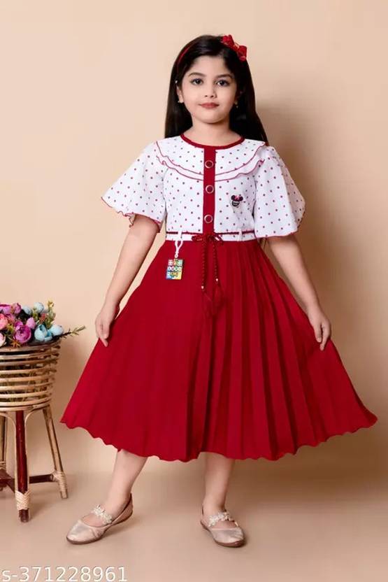MAGNETE Girls Below Knee Festive/Wedding Dress