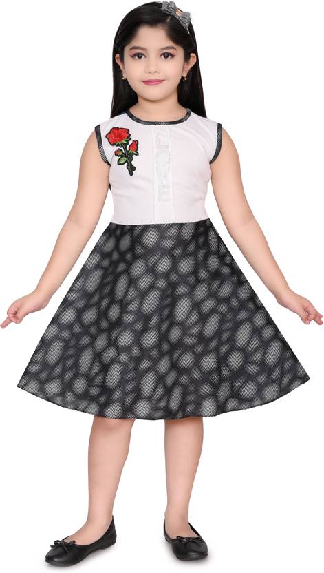 MRM FASHION Girls Midi/Knee Length Festive/Wedding Dress