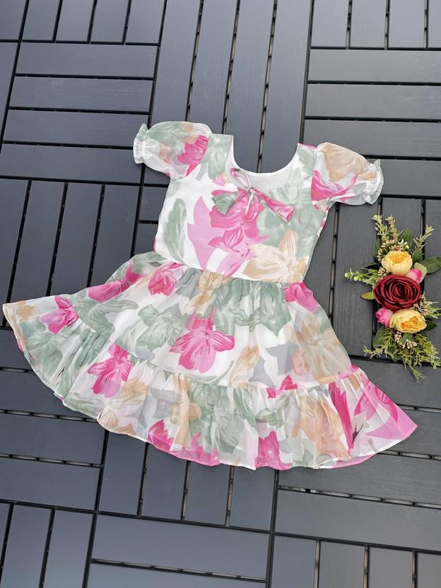 Aabhilasha Girls Below Knee Casual Dress