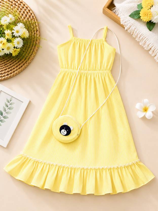 ASRASTORES Girls Below Knee Casual Dress