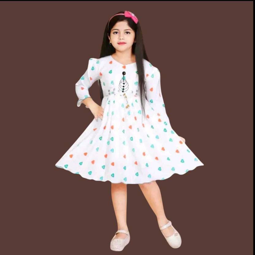 ASRASTORES Girls Midi/Knee Length Party Dress
