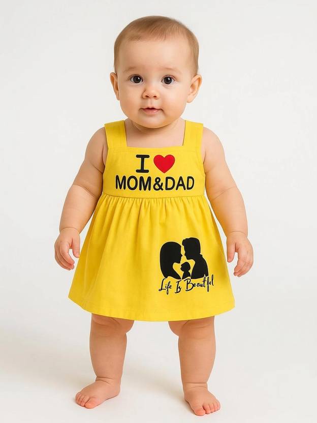 OF FASHION Baby Girls Midi/Knee Length Casual Dress