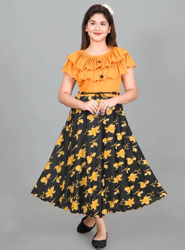 SFC FASHION Girls Calf Length Casual Dress