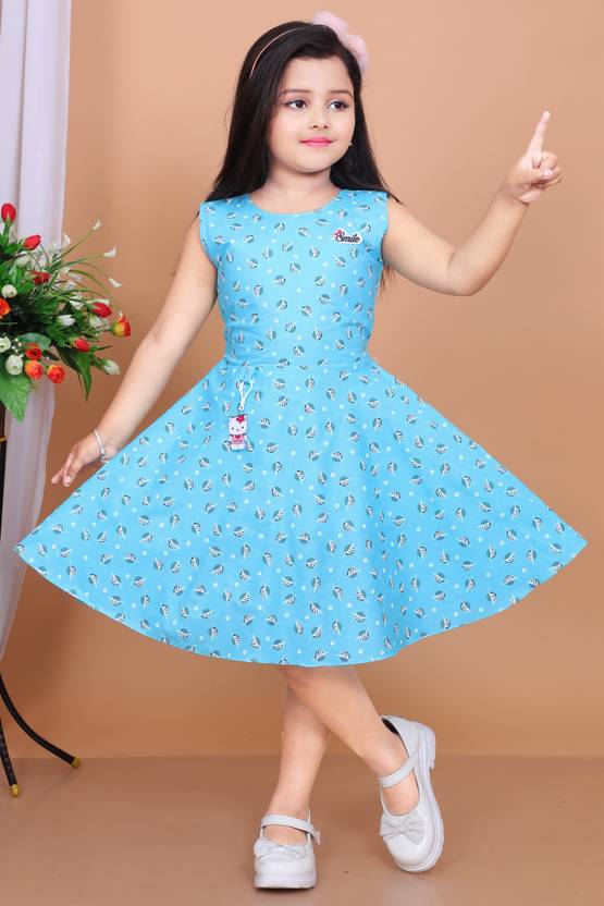 Bongprince Baby Girls Midi/Knee Length Casual Dress