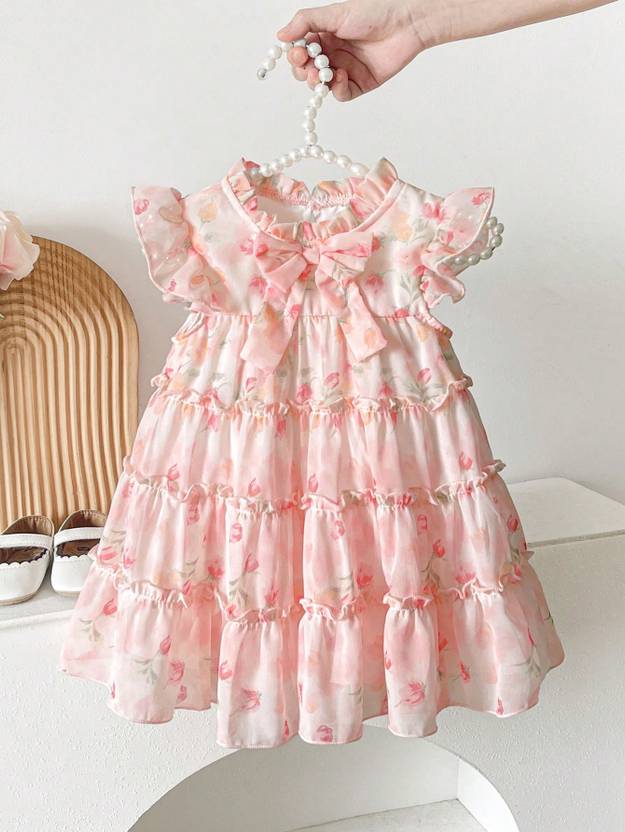 DHARMIKAAY TRENDZ Girls Above Knee Party Dress