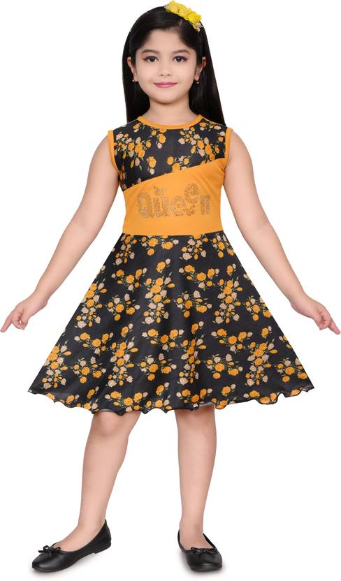 MRM FASHION Girls Midi/Knee Length Festive/Wedding Dress
