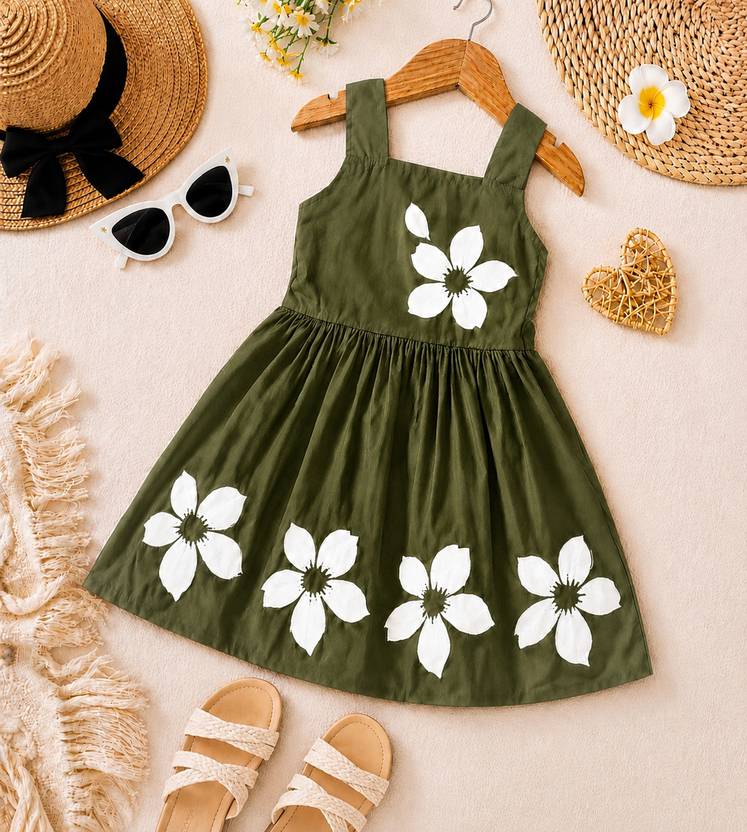 adrox Indi Girls Midi/Knee Length Casual Dress