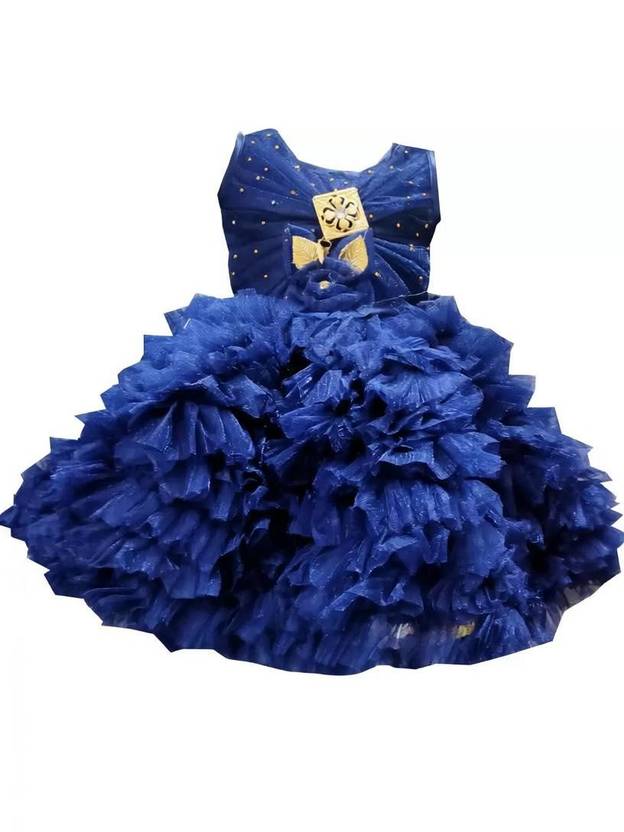 socho samjo Girls Midi/Knee Length Festive/Wedding Dress
