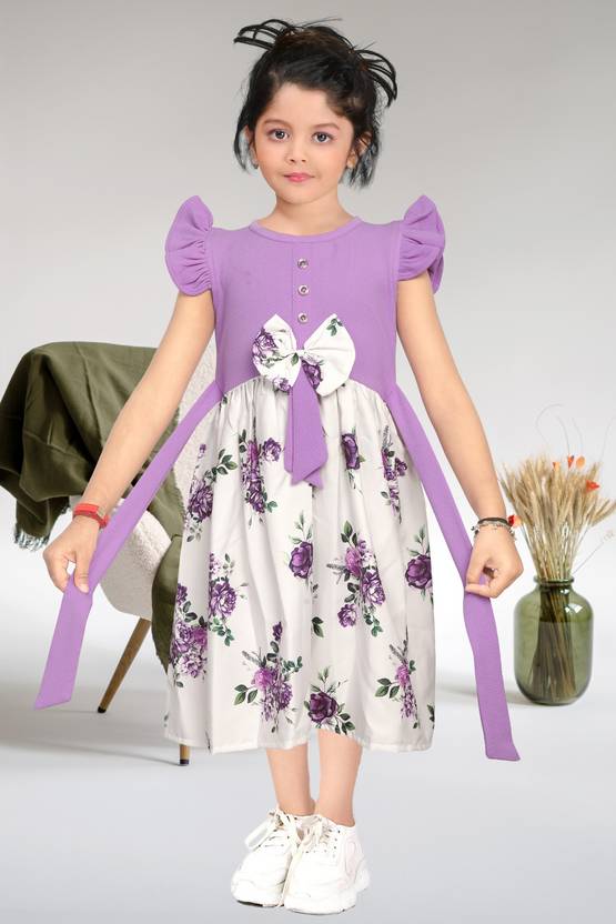 Amreliya Enterprise Girls Maxi/Full Length Casual Dress