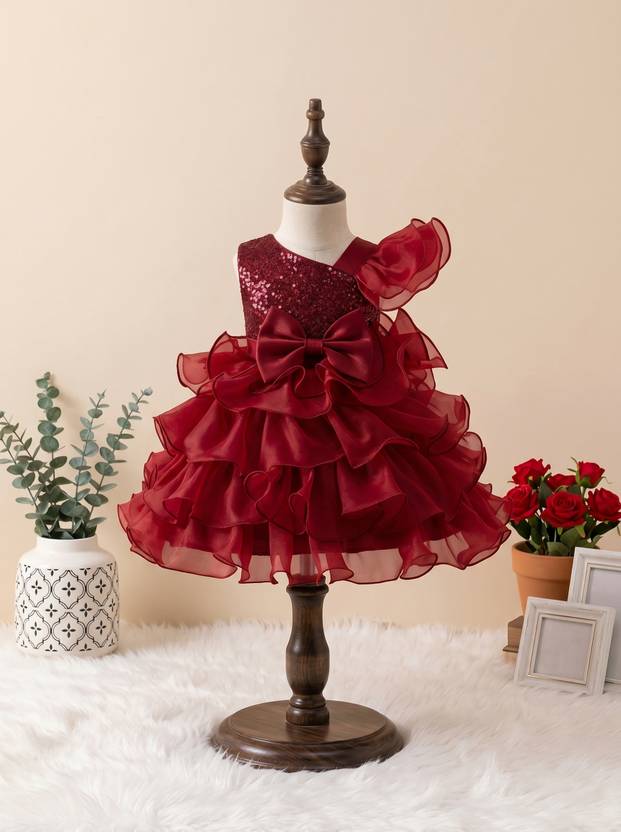 ANSUDRESSES Baby Girls Midi/Knee Length Festive/Wedding Dress