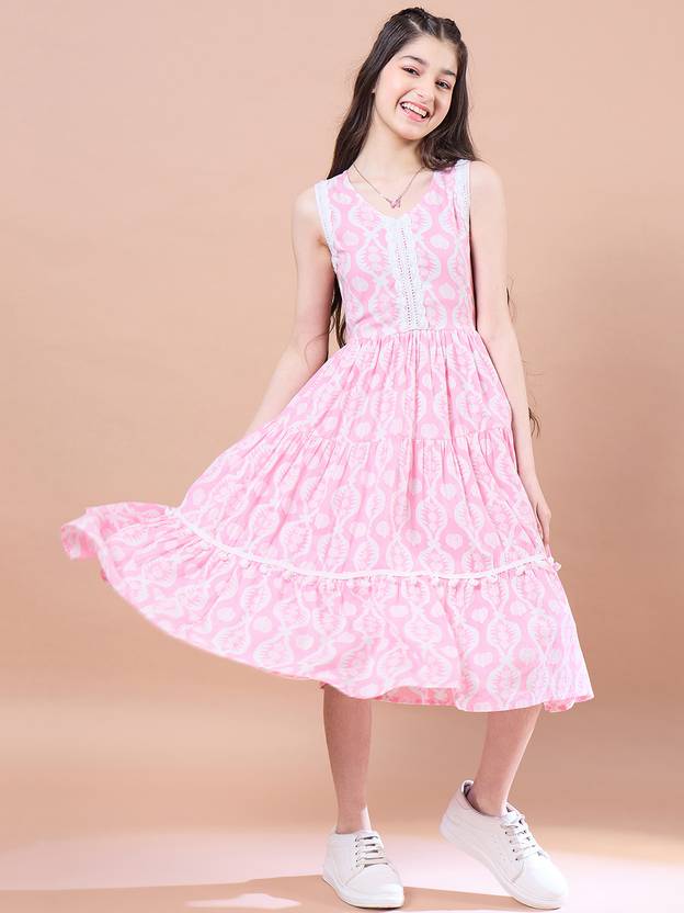 Pspeaches Girls Calf Length Festive/Wedding Dress