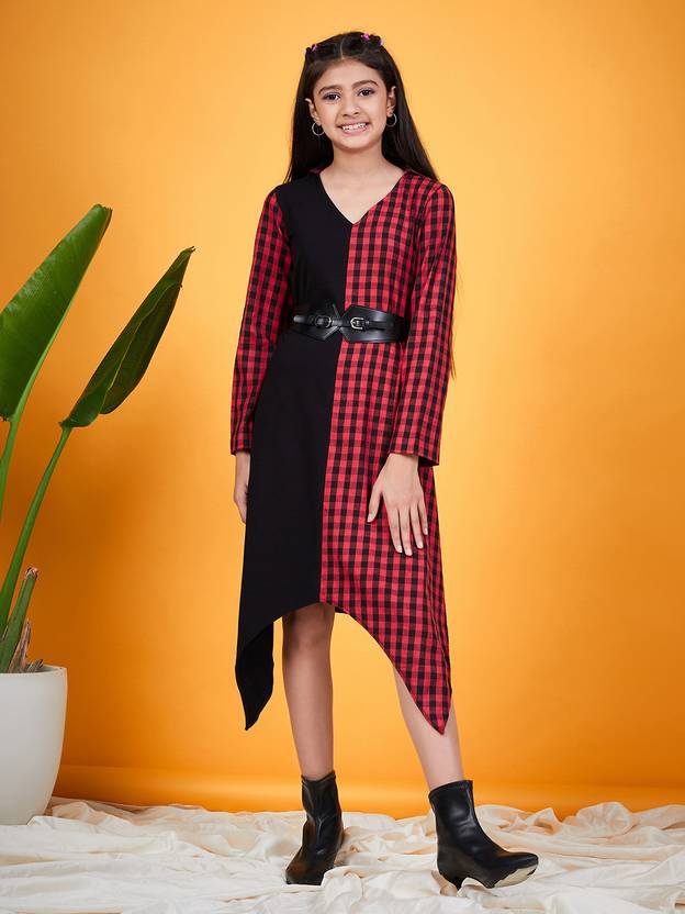 Pspeaches Girls Midi/Knee Length Casual Dress