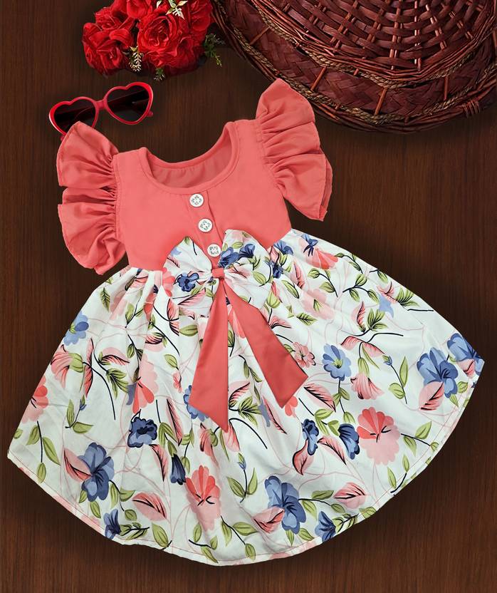 KRISHTINA Girls Midi/Knee Length Party Dress