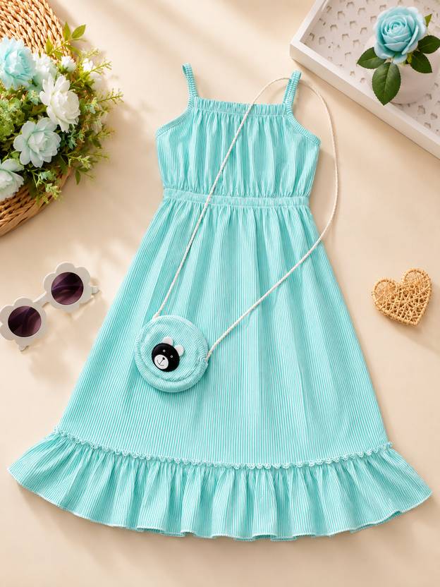 ASRASTORES Girls Below Knee Casual Dress