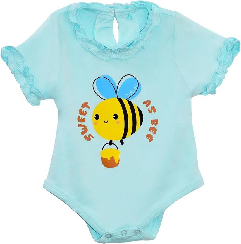 KIdbea Romper For Baby Girls Casual Animal Print Rayon Price in India