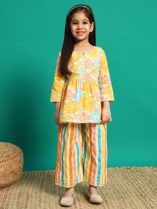 Readiprint Girls Festive & Party Kurta and Palazzo Set