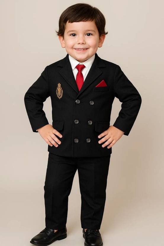 Anishka Fashion hub Boys Festive & Party, Wedding Blazer, Shirt and Trouser Set