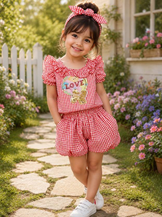 Bongprince Girls Casual Top and Skirt Set