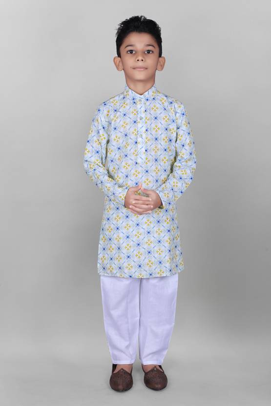 Almora Boys Festive & Party Kurta and Pyjama Set