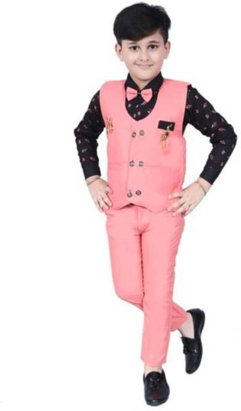 AnishkaFashion Boys Festive & Party Shirt, Waistcoat and Pant Set
