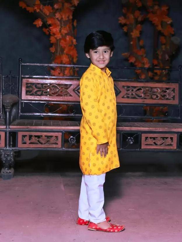 LABELZERO Baby Boys Festive & Party Kurta and Pyjama Set