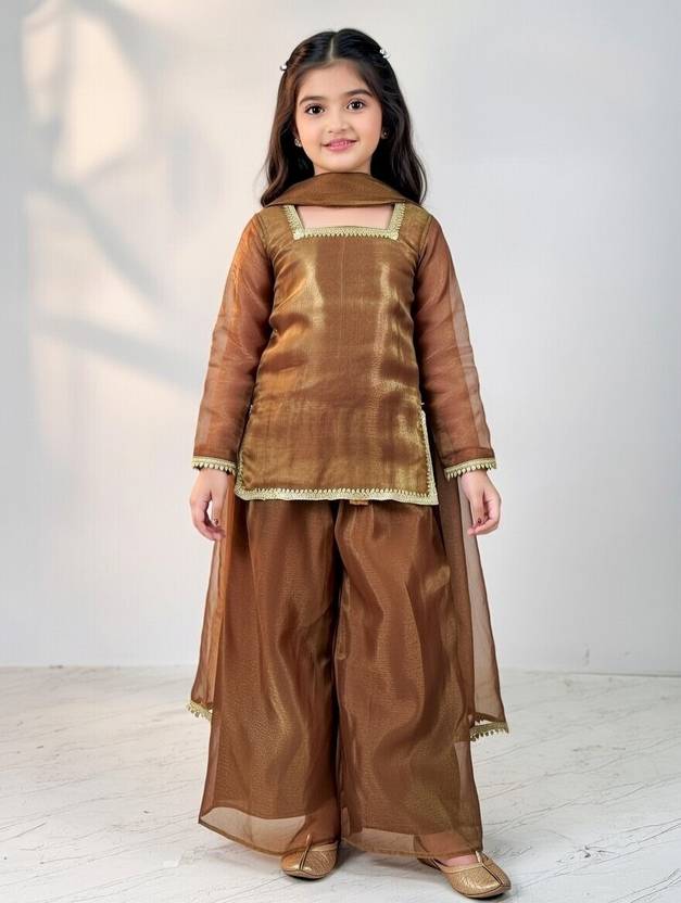 BAAQI Girls Festive & Party Kurta, Pyjama & Dupatta Set