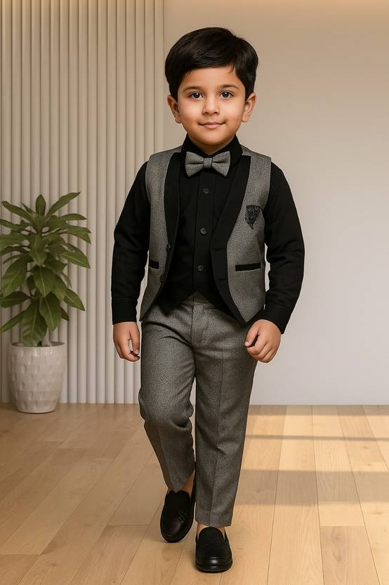 AnishkaStore Boys Festive & Party, Wedding Shirt, Waistcoat and Pant Set