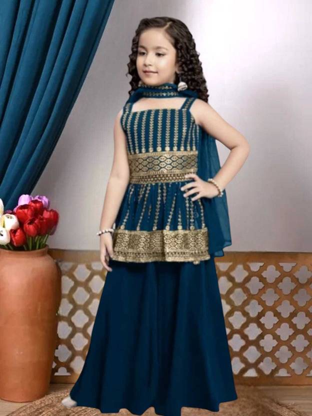 MODINA ENTERPRISE Girls Festive & Party Kurta and Palazzo Set