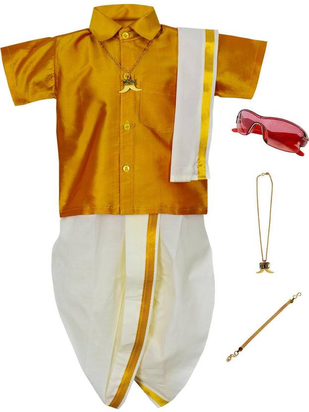 Amirtha Fashion Boys Festive & Party Shirt & Dhoti Set