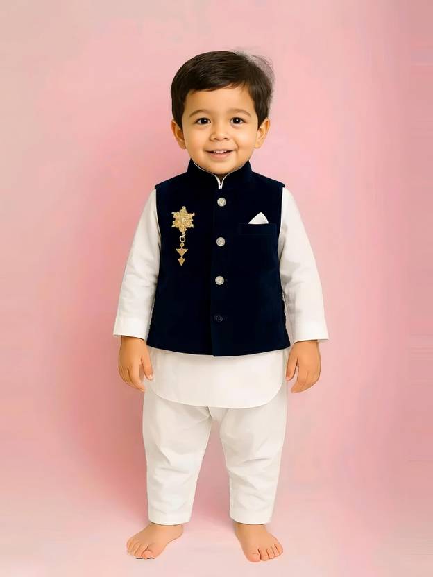 ABLaskar Baby Boys Wedding Kurta and Pyjama Set