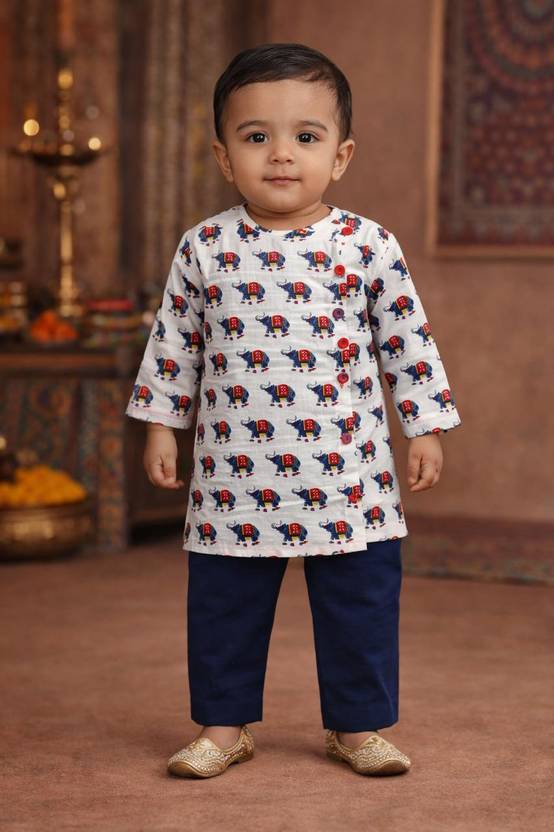 Pspeaches Baby Boys Festive & Party Kurta and Pyjama Set